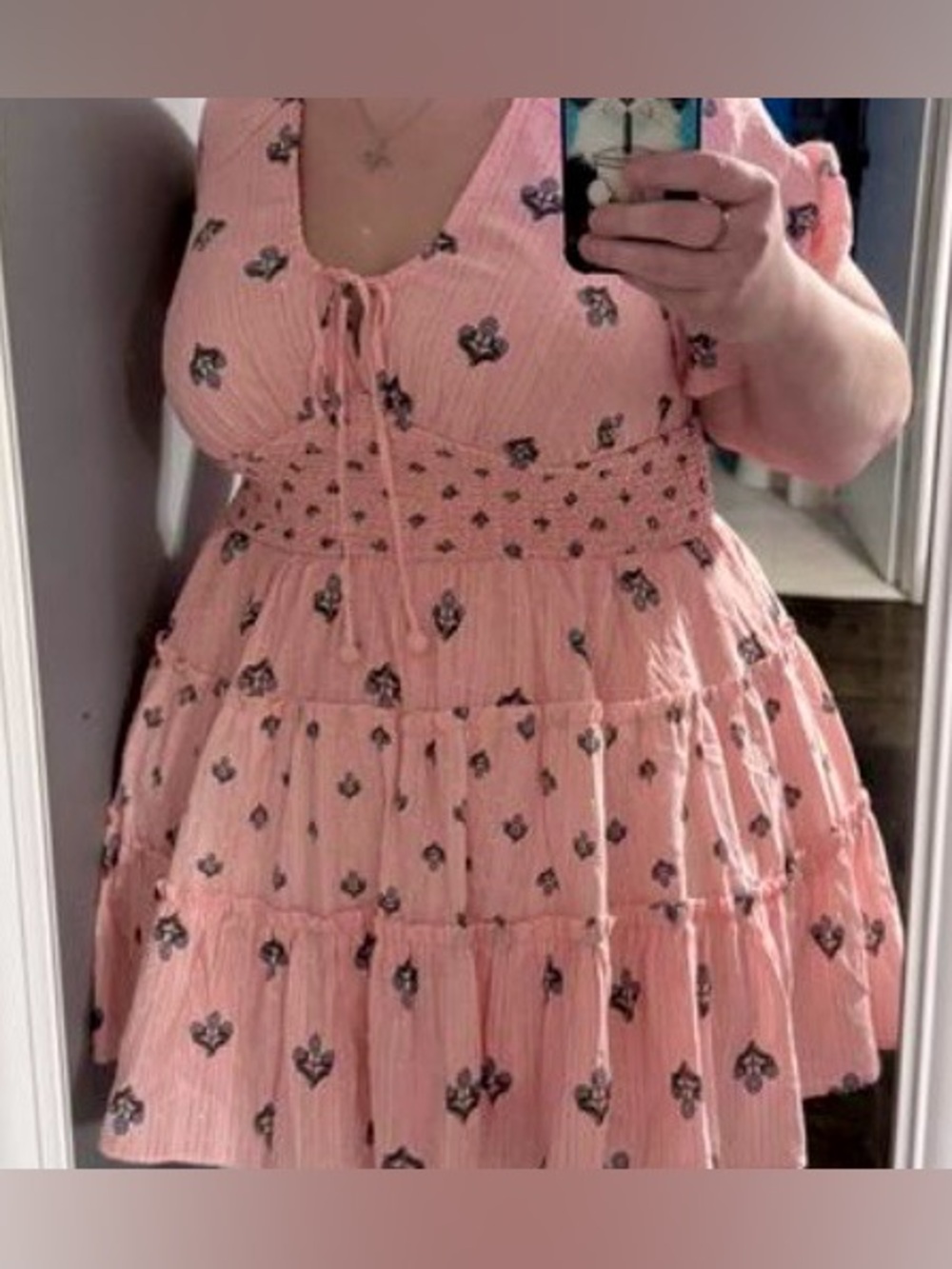 Torrid Pink Smocked Tiered Mini Dress
SIZE 2 = 18/20 *NWT* - Picture 13 of 13